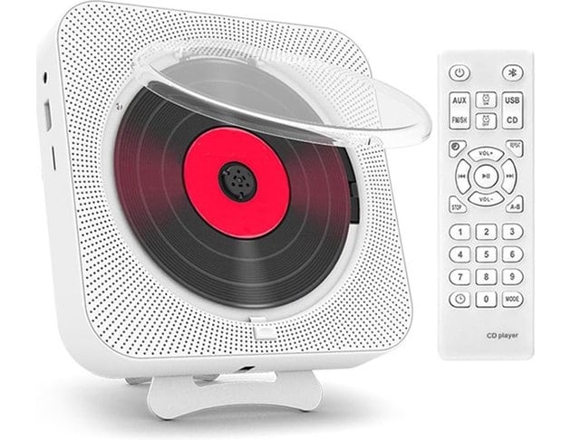 2000mAh oplaadbare cd-speler draagbaar met luidsprekers, radio cd-spelers voor thuis/auto met afstandsbediening, draagbare cd-speler met Bluetooth 5.3, FM-radio, anti-overslaan, ondersteuning AUX/USB
