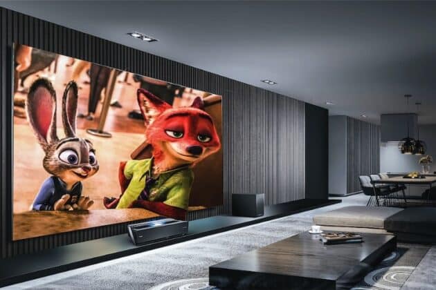 je televisie vervangen door een beamer