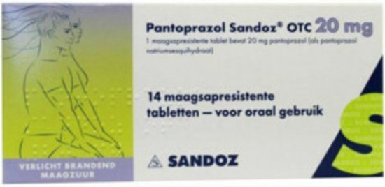 Sandoz Pantoprazol 20 mg Tabletten - 3 x 14 tabletten