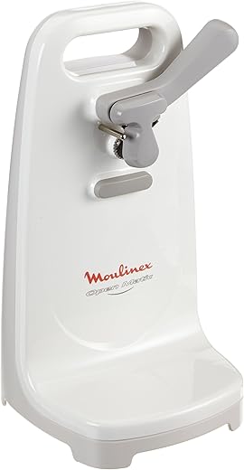 Moulinex DJJ152 Openmatic Electric Can Opener Easy Opening Can Opener with Magnetic Wheel 50 W White