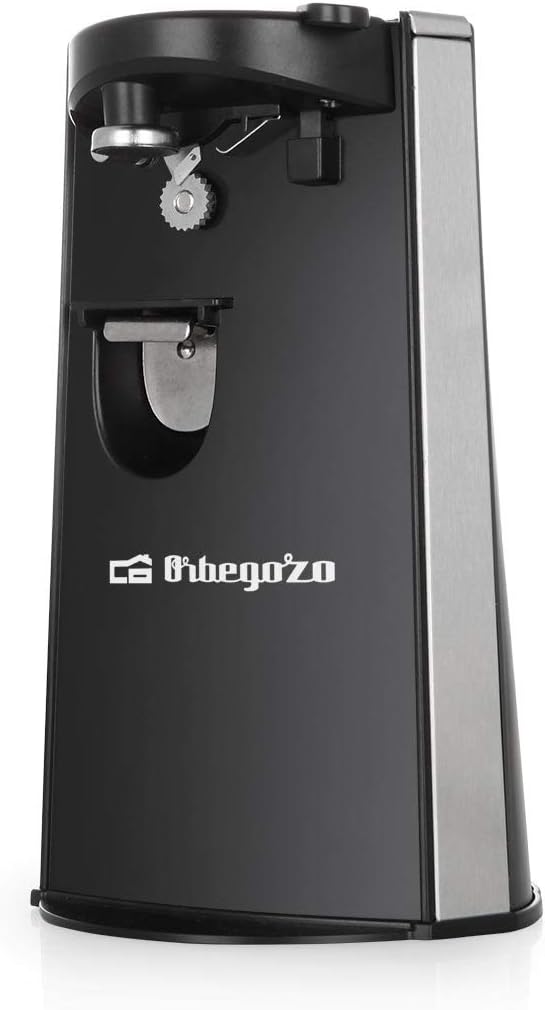 Orbegozo CU 6500 Electric Can Opener with Bottle Opener and Knife Sharpener, Automatic Pressure Ignition, 60 W Power