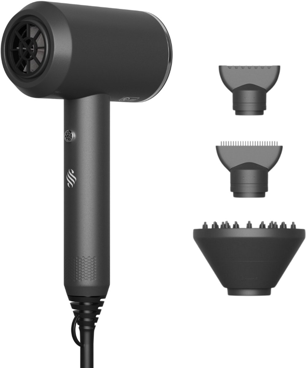 Ace & Taylor HB228 - Fohn - Ionische Haardroger - Fohn met diffuser - Zwart -...