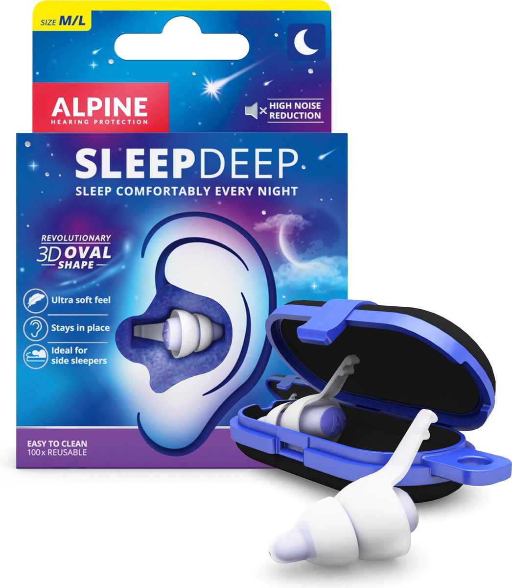 Alpine SleepDeep - Oordoppen slapen - Maximale geluidsdemping - Perfect voor...