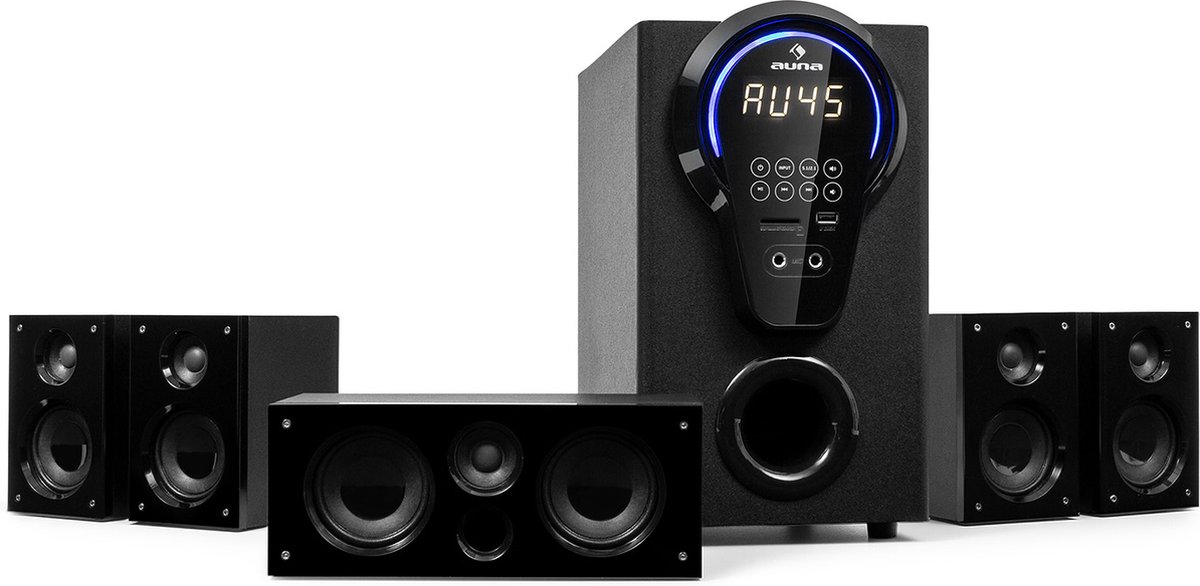 Areal 525 DG 5.1-surround-systeem 125W RMS opt-in BT USB SD AUX...
