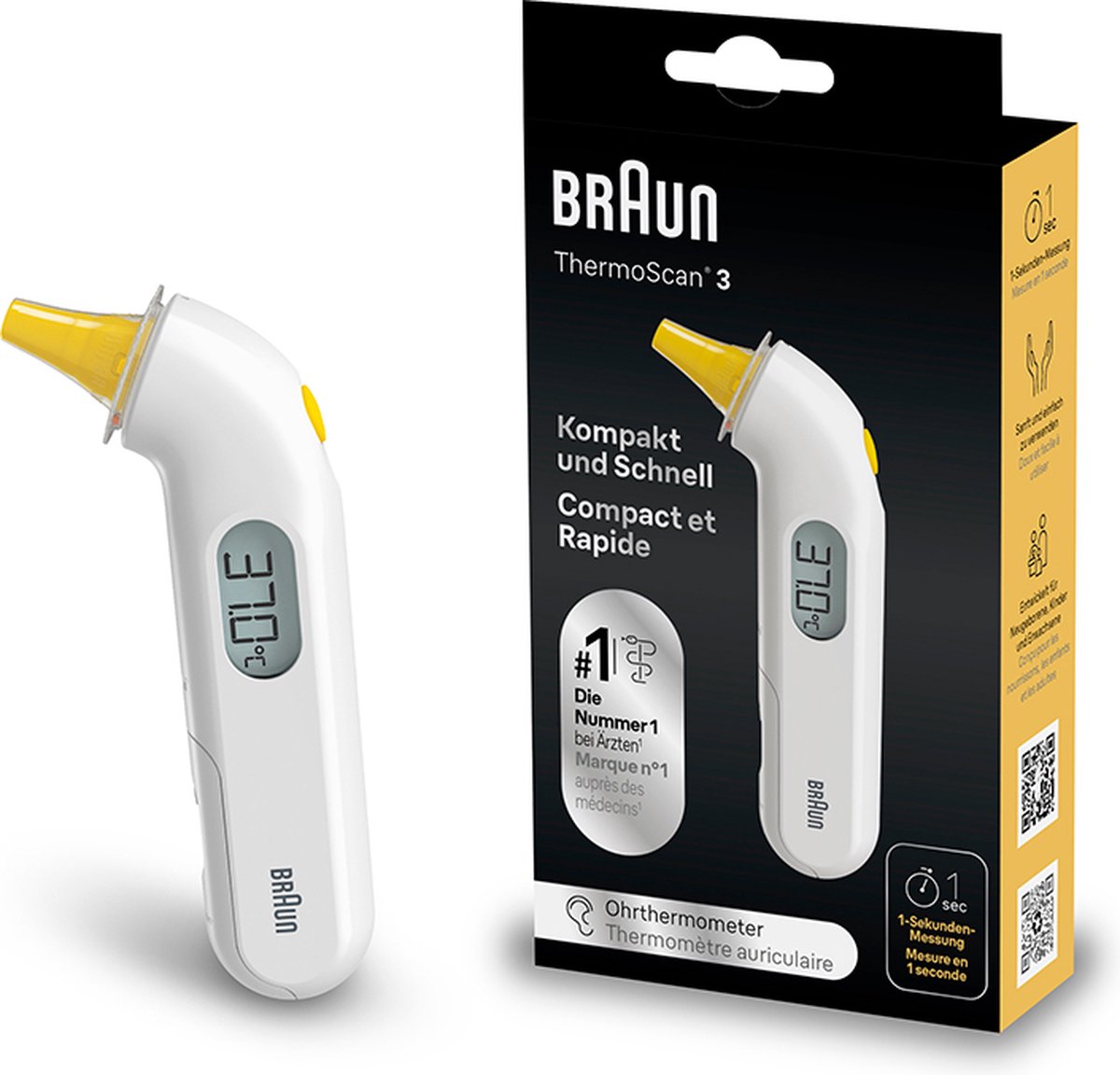 Braun IRT3030WE ThermoScan 3 Oorthermometer Wit Braun IRT3030WE ThermoScan 3 Oorthermometer Wit