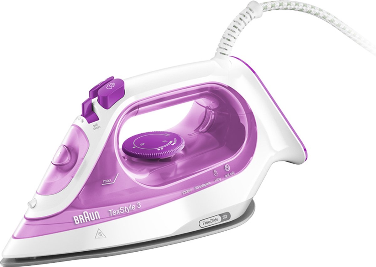 Braun TexStyle 3 - SI 3030 PU - Stoomstrijkijzer - Paars
