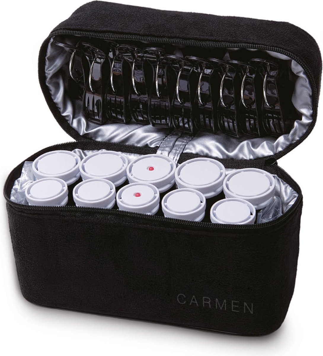 Carmen C2010 - Reis krulset - 10 rollers - Inclusief reisetui - Dual Voltage