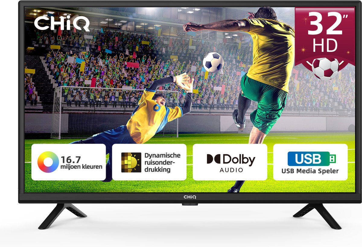 De 5 beste buiten tv's: Geniet van je favoriete programma's in de frisse Lucht! 3 CHiQ TV LED L32G5W, 80 cm (32 Pouces), Dolby Audio, Triple Tuner (DVB-T/T2/C/S/S2), HDMI/USB/CI/RF-Non smart