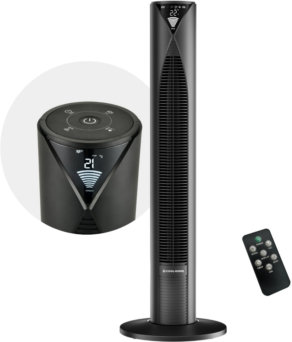 CoolHome CF2205 - Torenventilator met afstandsbediening - Ventilator met...
