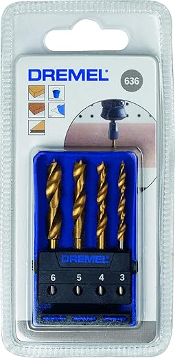 Dremel 636 titanium houtboren, accessoireset met 4 houtbewerkingsboren voor...