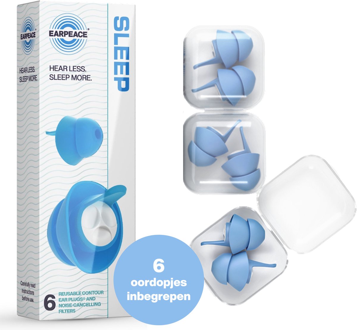 De 5 beste slaap oordoppen voor een goede nachtrust 5 EarPeace Sleep Oordopjes Slapen Standaard - Comfortabele Sleep Plugs tegen Geluidsoverlast en Snurken - Betrouwbare en Herbruikbare Siliconen Oordoppen - 3 Paar Earplugs met Opbergcase