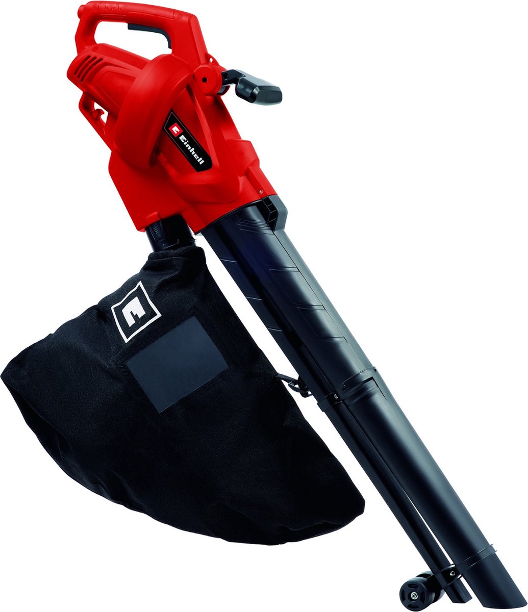 Einhell Elektrische bladblazer GC-EL 3024 E (blazen, zuigen & versnipperen, zuigbuis Ø75 mm, zuigkracht 650 m³/h, hakselfunctie 10:1, blaassnelheid 240 km/h, opvangzak 40 L)