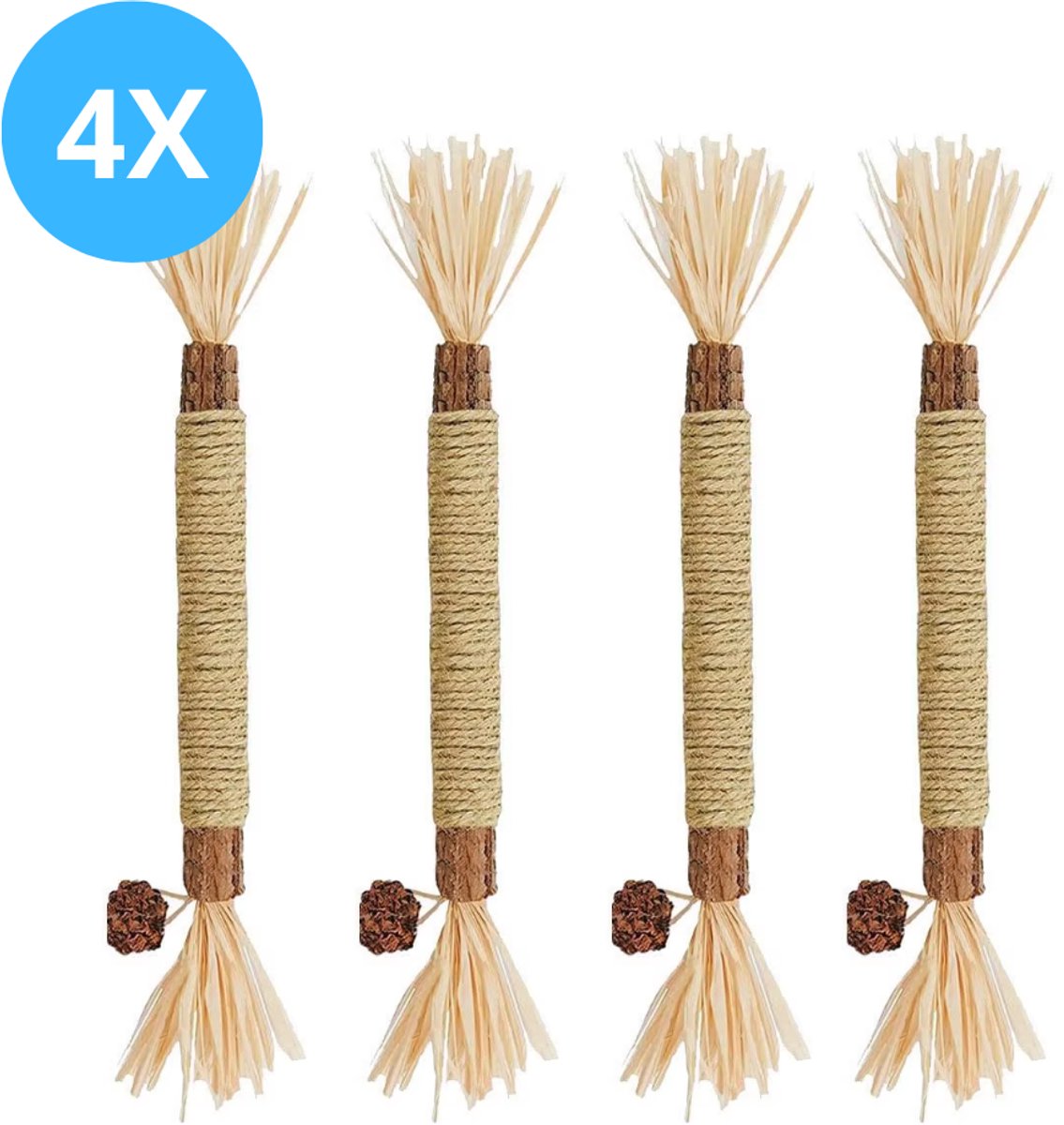 FURTASTIC® Matatabi Stokjes voor Katten - 4 Stuks - 100% Natuurlijk en...