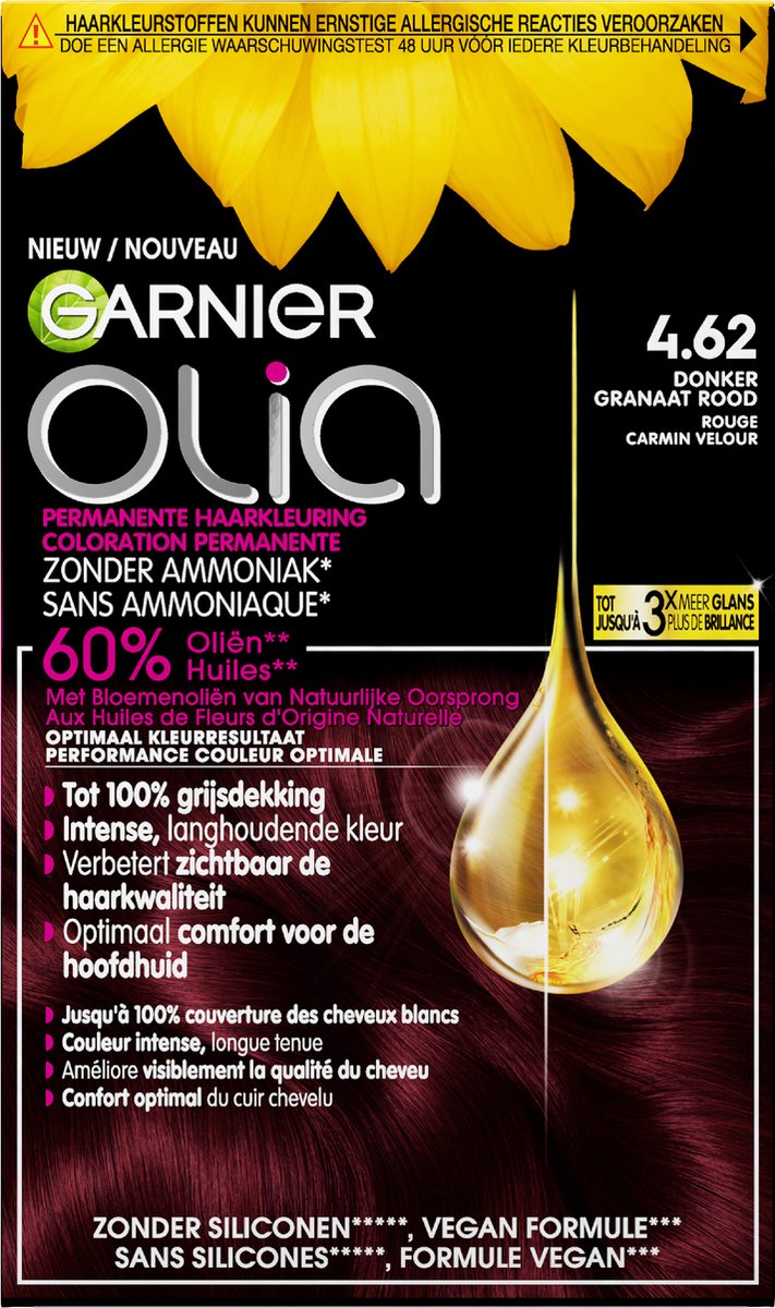 Garnier Olia Donker Granaatrood 4.62 - Permanente Haarkleuring Zonder Ammoniak