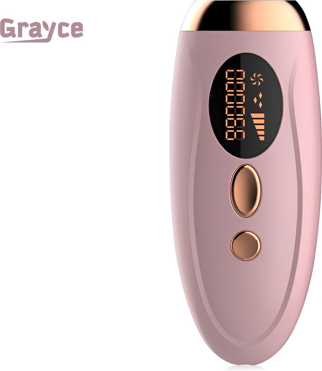 Grayce Pro 1+ IPL ontharingsapparaat - Laser ontharing - Laser en lichtontharing - Roze - Inclusief GRATIS: beschermbril - 6X Scheermesjes - Aloë Vera