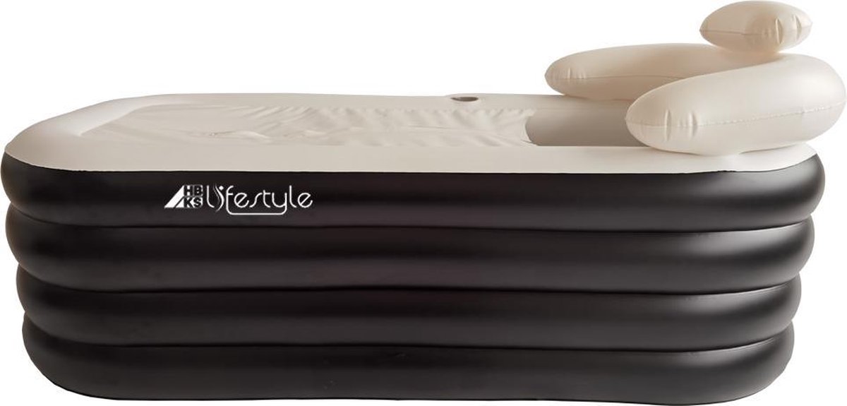 HBKS Lifestyle Bad – Opblaasbaar Ligbad – Bath Bucket – Zitbad voor Volwassenen - Ijsbad Wim Hof Methode - Badkuip – Ice Bath – Zwart