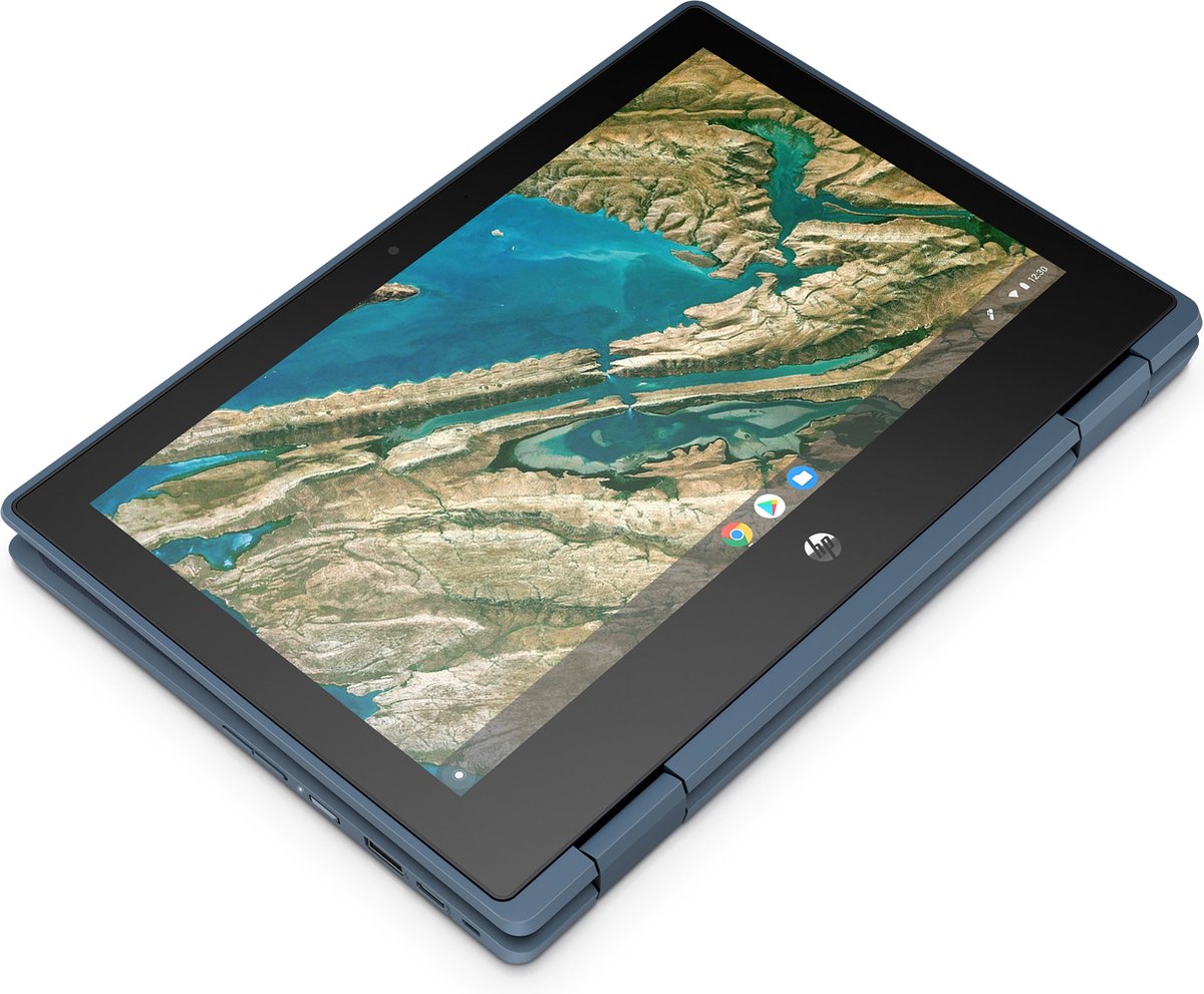 HP Chromebook x360 11 G3 EE Blauw 29,5 cm (11.6") 1366 x 768 Pixels Touchscreen Intel® Celeron® N 4 GB LPDDR4-SDRAM 32 GB eMMC Wi-Fi 5 (802.11ac) Chrome OS