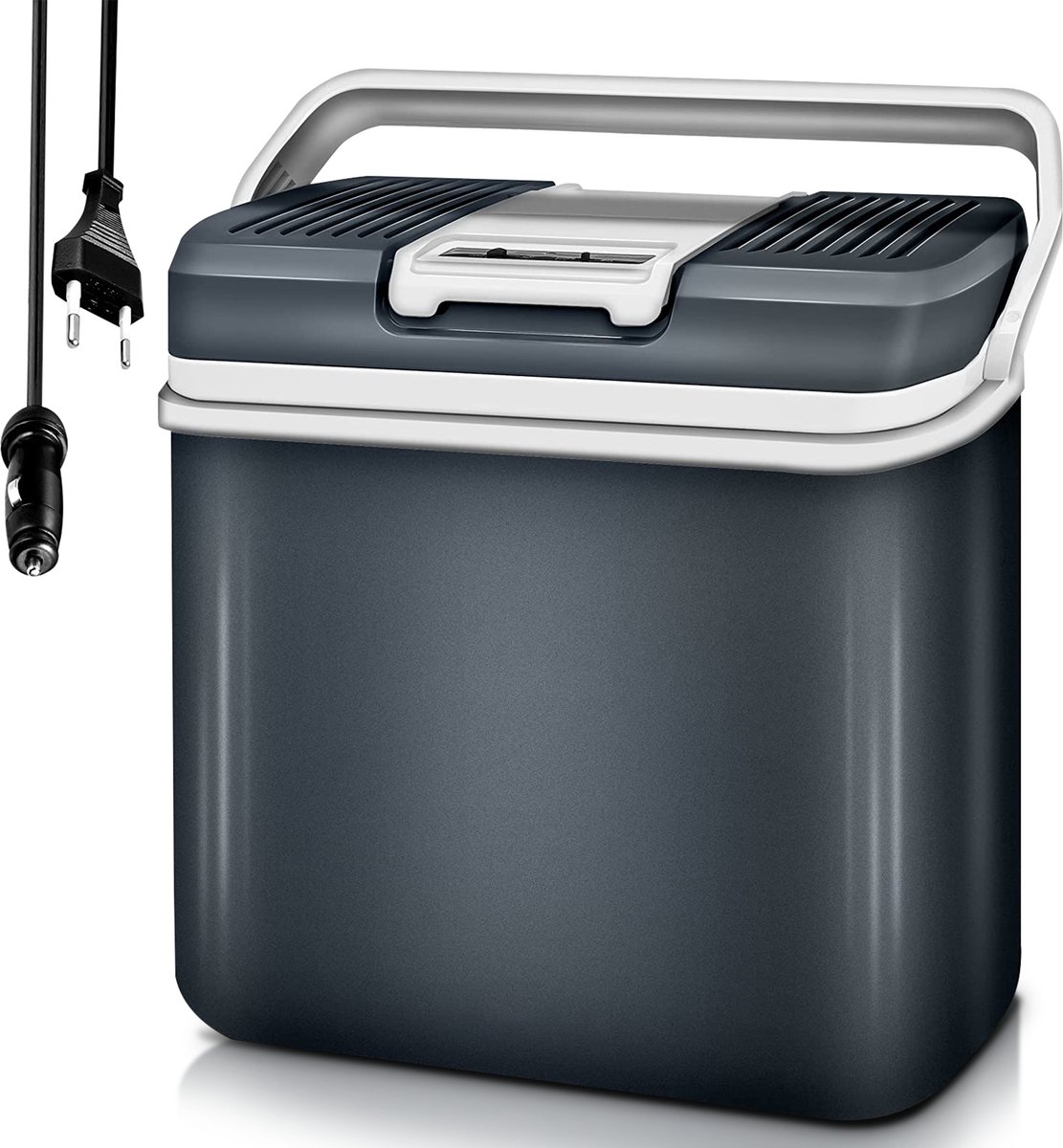 Koelbox 24L met ECO modus voor auto & camping - Frigobox Elektrisch 24 liter met 12v 230 Volt - Verkoelt en Verwamt - MiniBar - Mini Koelkast