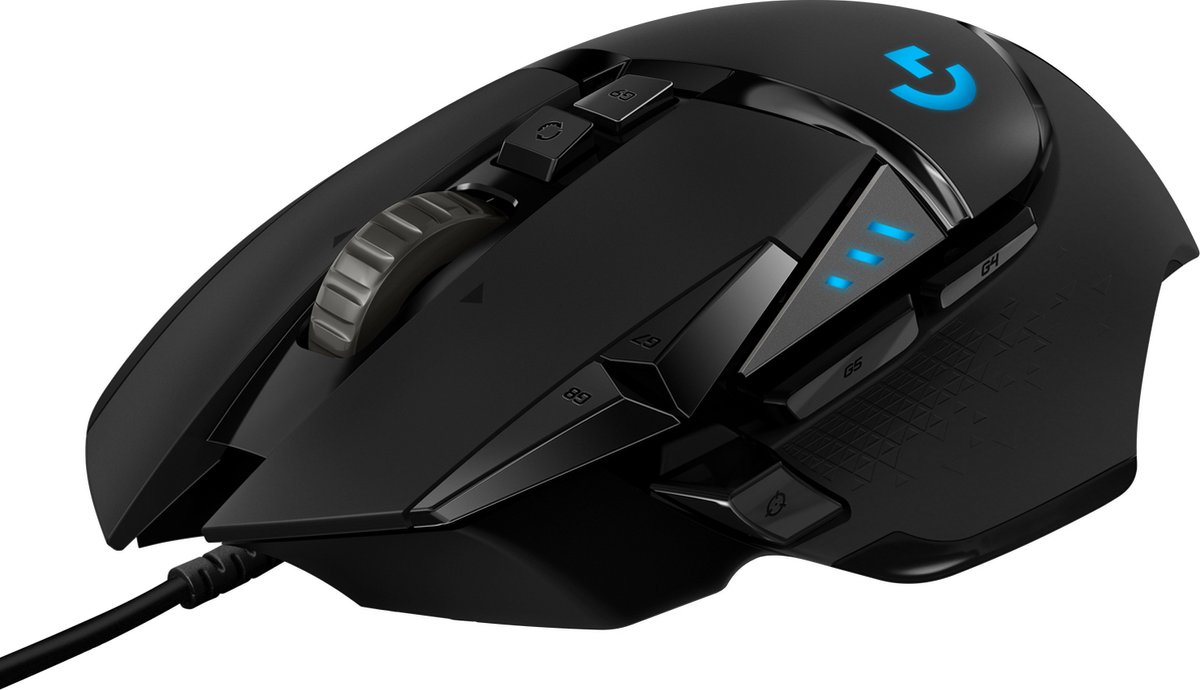 Logitech G502 HERO - Bedrade Gaming Muis - 25K DPI - Rechtshandig - Zwart