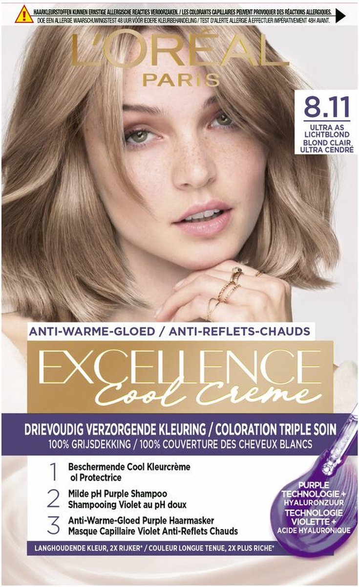 De 5 beste haarverf: Ontdek de beste Opties voor een Verbluffende Haarkleur 1 L’Oréal Paris Excellence Cool Cream 8.11 Haarverf - Ultra Ash Lichtblond