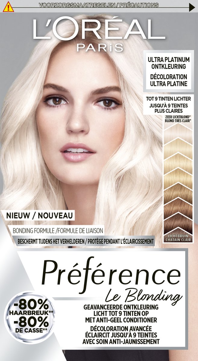 De 5 beste haarverf: Ontdek de beste Opties voor een Verbluffende Haarkleur 3 L'Oréal Preference Haarkleuring Ultra Platinum - Platinum Blond - Ontkleuring