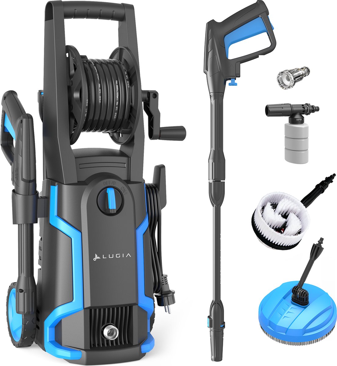 Lugia Hogedrukreiniger - 135 bar - 1600W - 430 L/H - Bundel Pakket met...