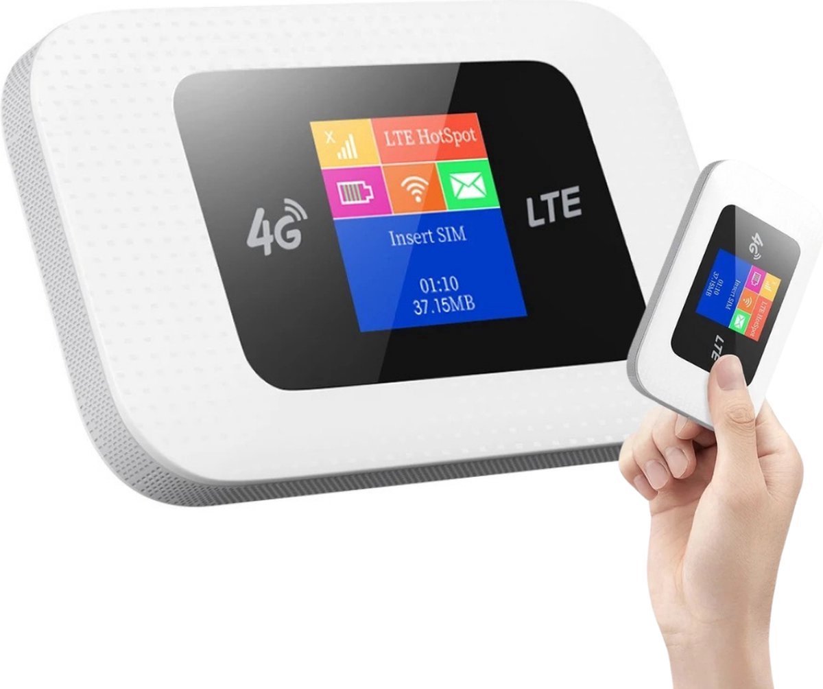 Mifi router - Draadloos WiFi - Mifi router - 4G/5G - 10 apparaten - 3000MAH -...