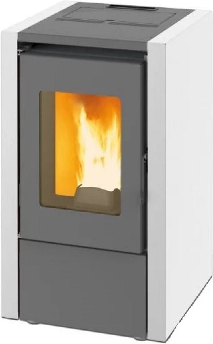 De 5 beste pelletkachels: De warmte van gezelligheid 3 Mignon Wit - Pelletkachel - 6 kW 95 m³