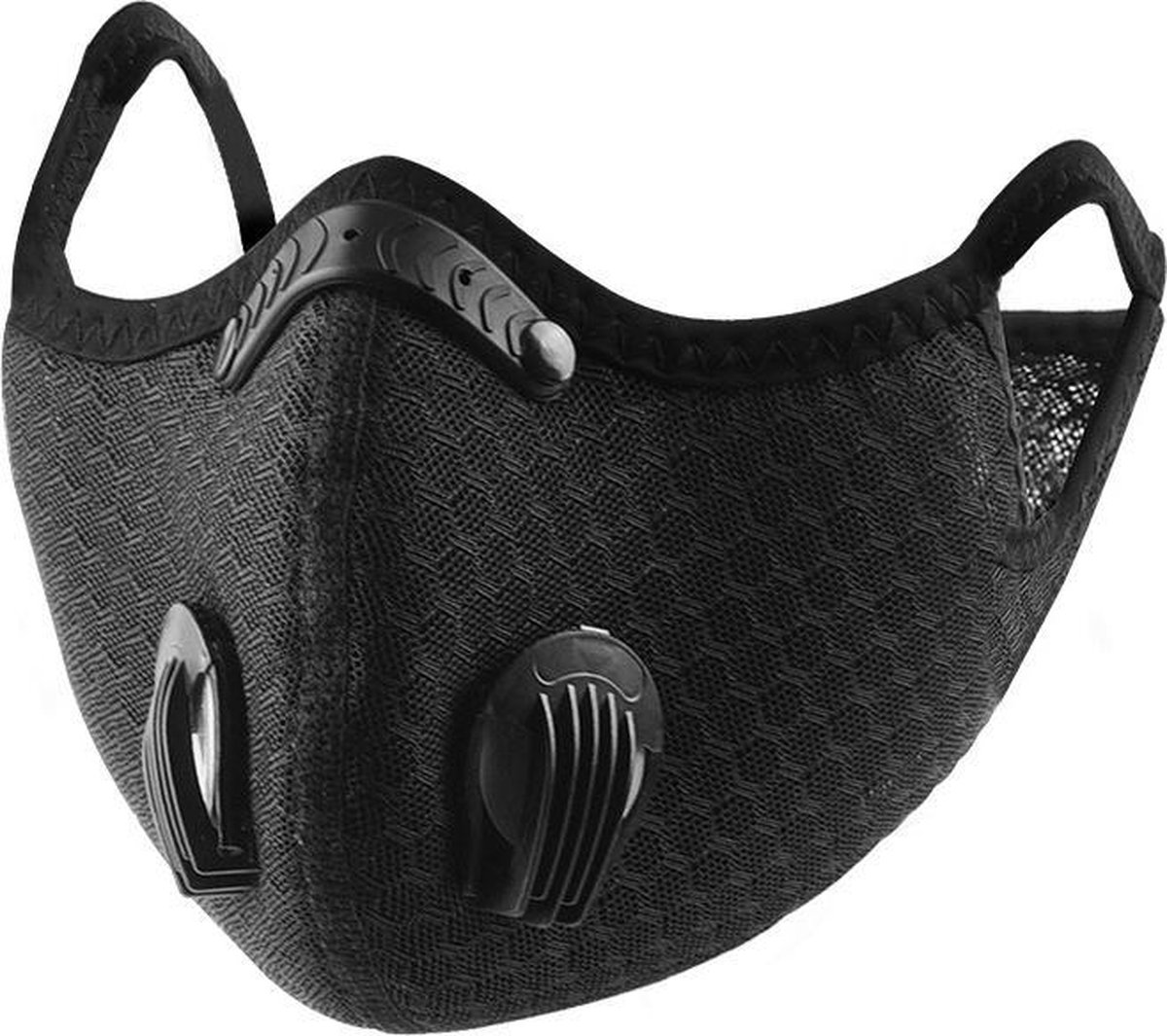 Mondkapje – Sportmasker - Niet Medisch – Wasbaar - Herbruikbaar – Mondmasker – 5 Filters – 3 laags – Universeel – Zwart – Gezichtsmasker