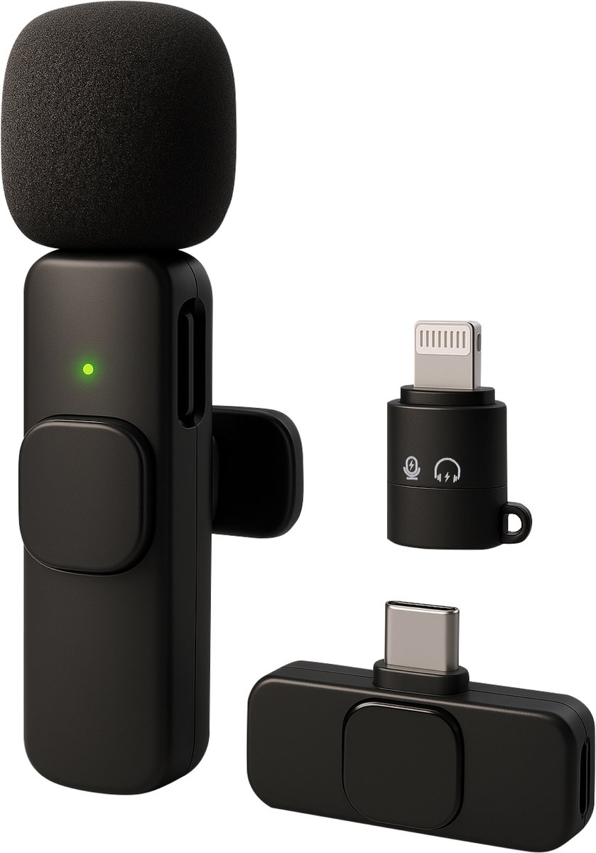 Nuvance - Draadloze Microfoon - Dasspeld Microfoon - Usb C & Iphone -...
