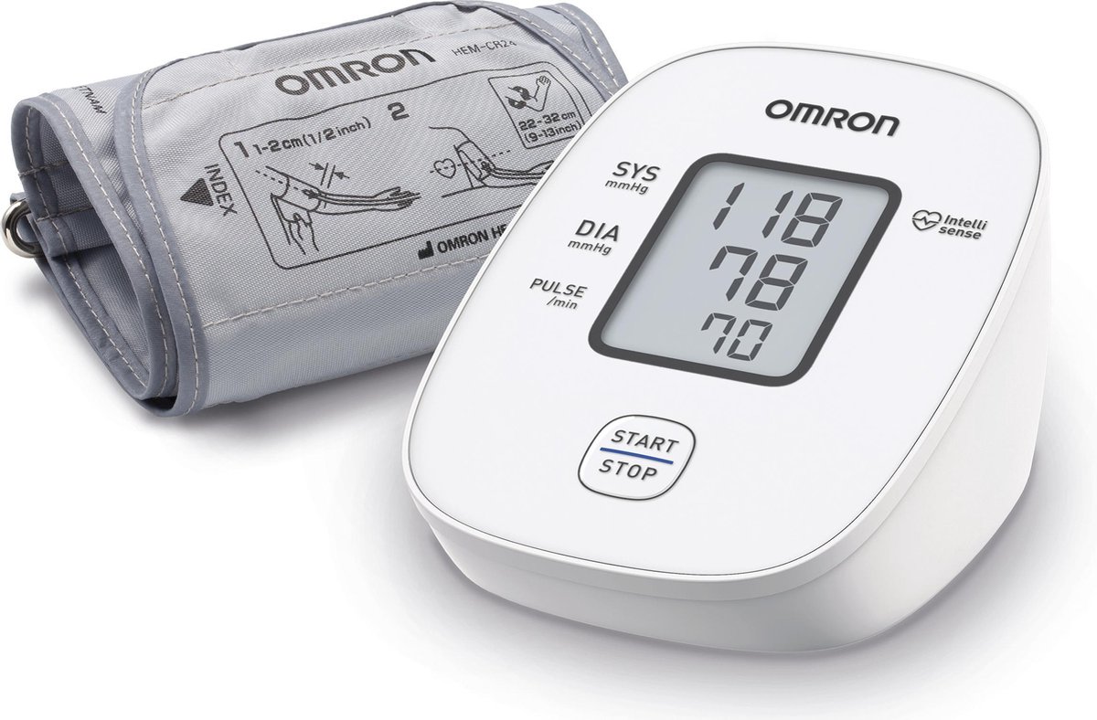OMRON X2 Basic Bloeddrukmeter Bovenarm - Aanbevolen door Hartstichting -...