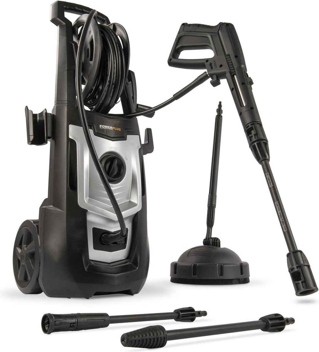 Powerplus POWXG90410 Hogedrukreiniger - 1800W - Max. 140 bar - 420 l/h - Incl. 8m slang, terrasreiniger en accessoires - Reiniger voor auto, fiets en meubelen