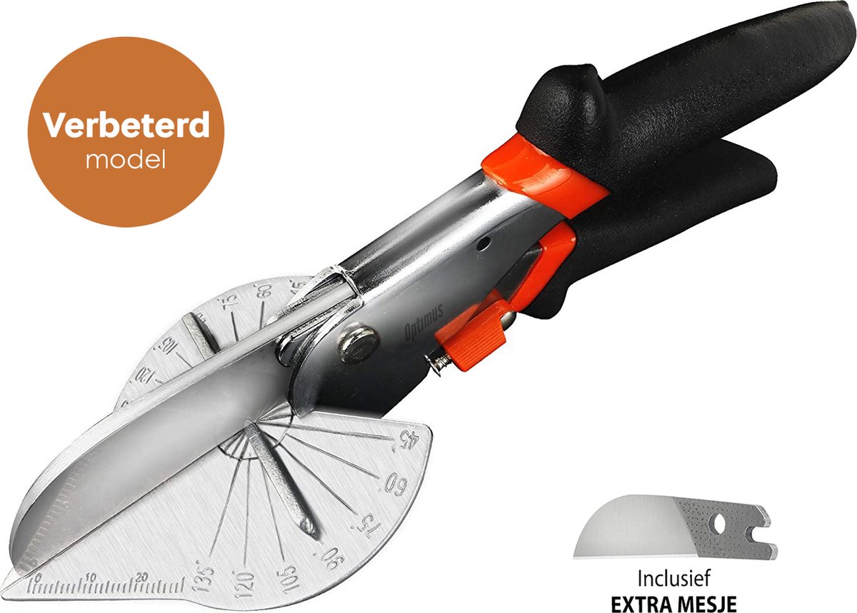 Professionele Plintenschaar / Verstekschaar 45°-135° - Verbeterd Model - RVS - Plintentang - Plintenknipper - Laminaatknipper