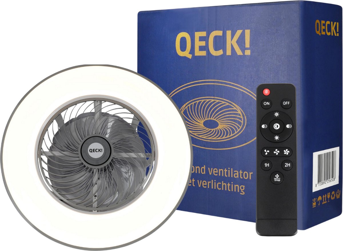 QECK!® Plafondventilator- Plafondventilator Met Verlichting - Plafondlamp -...