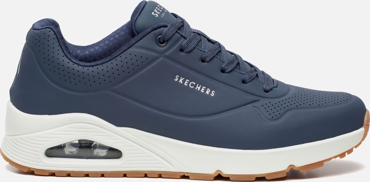 Skechers Uno - Stand On Air Heren Sneakers - Donkerblauw - Maat 43