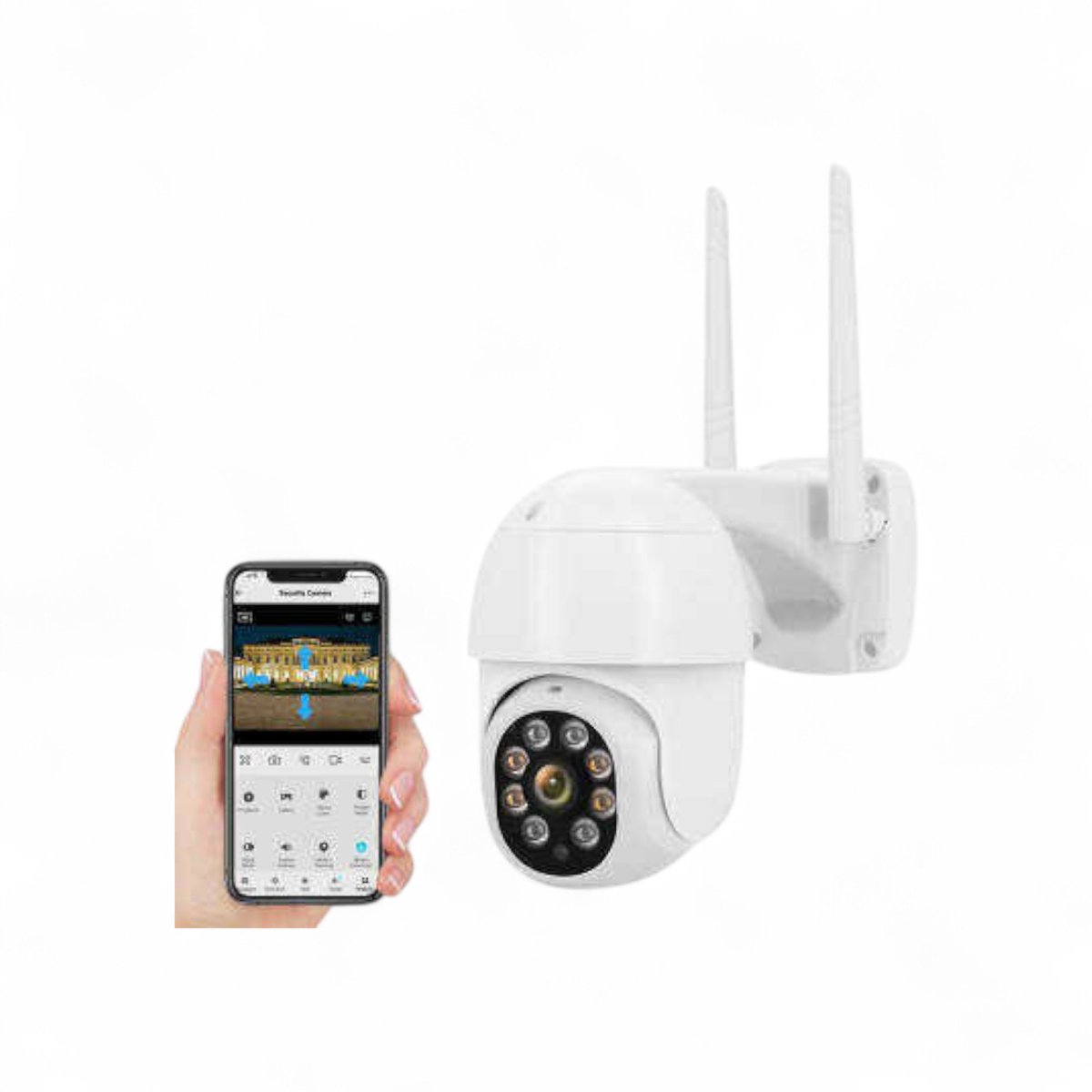 Slimme Tuya WiFi Camera | 2,4Ghz |Geschikt voor buiten | IP65 | 1080P | 360...