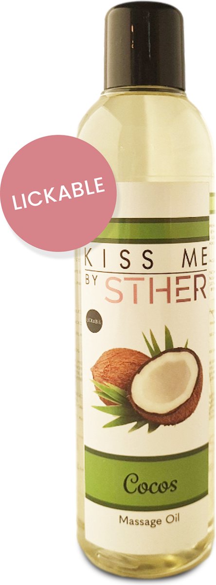STHER Massage Olie En Glijmiddel Met Smaak en Geur - 250 ML Cocos -...
