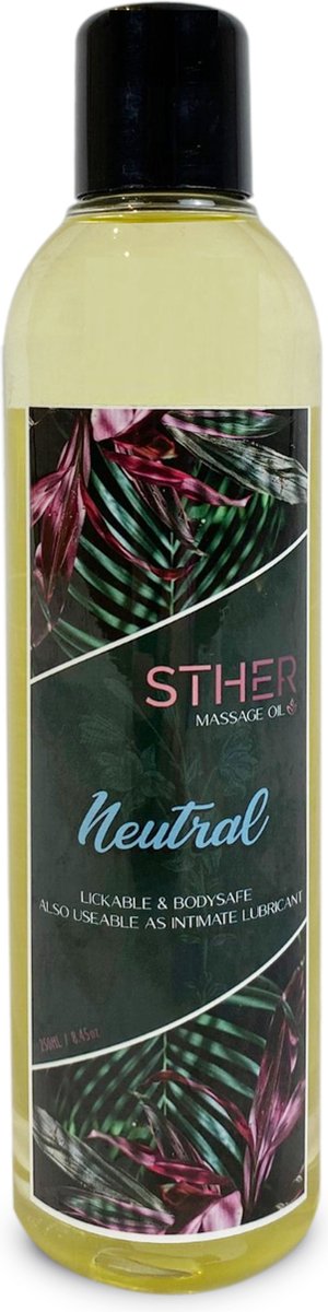 STHER Massage Olie En Glijmiddel Neutraal - 250 ML - Etherische Olie - Massage Olie Erotisch