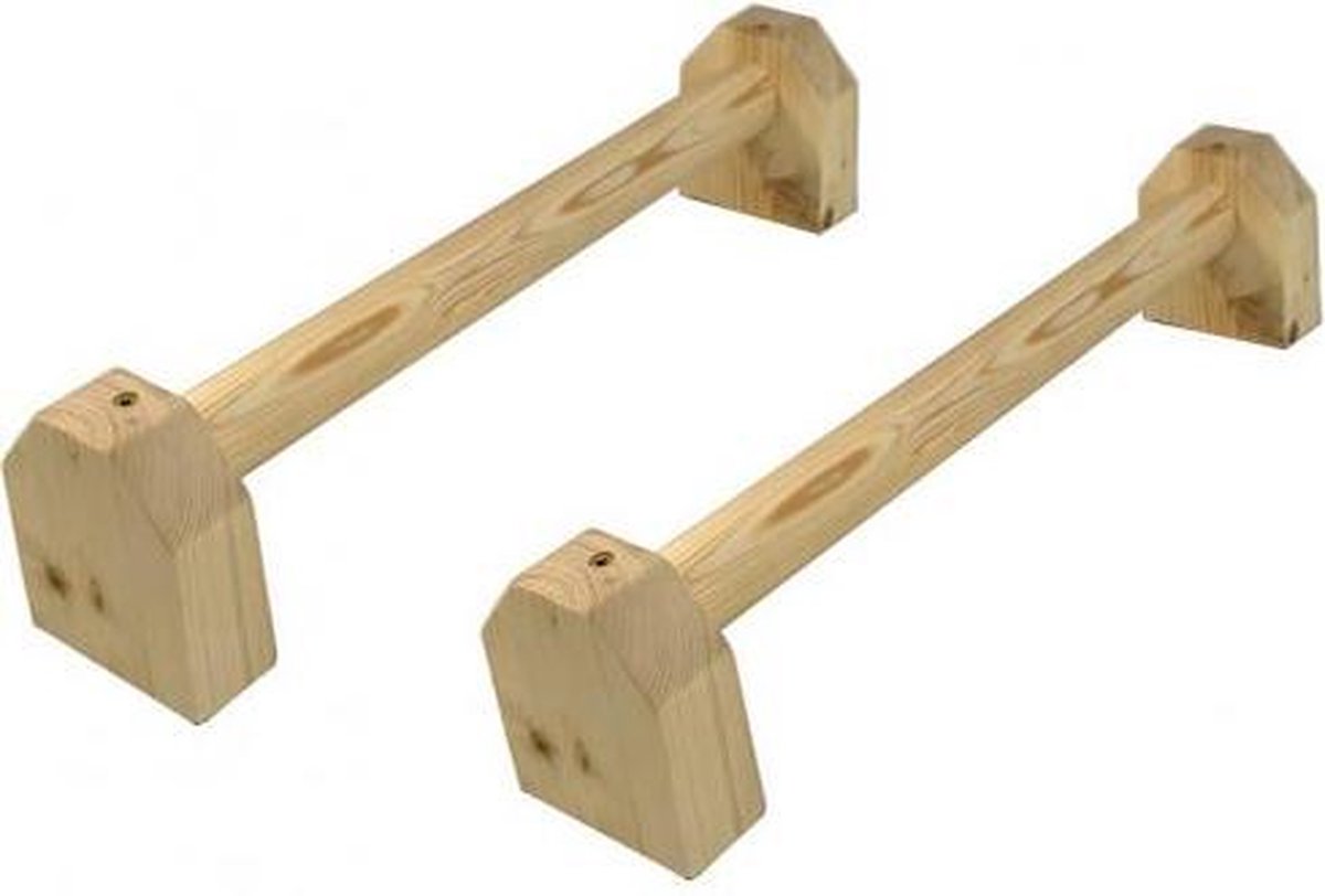 Strongman super lage houten parallettes (set van 2)