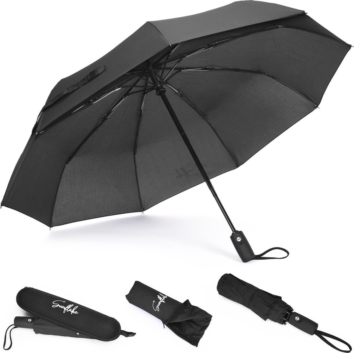 Sunflake Stormparaplu Opvouwbaar - Stormbestendig tot 140km/u - Automatisch...
