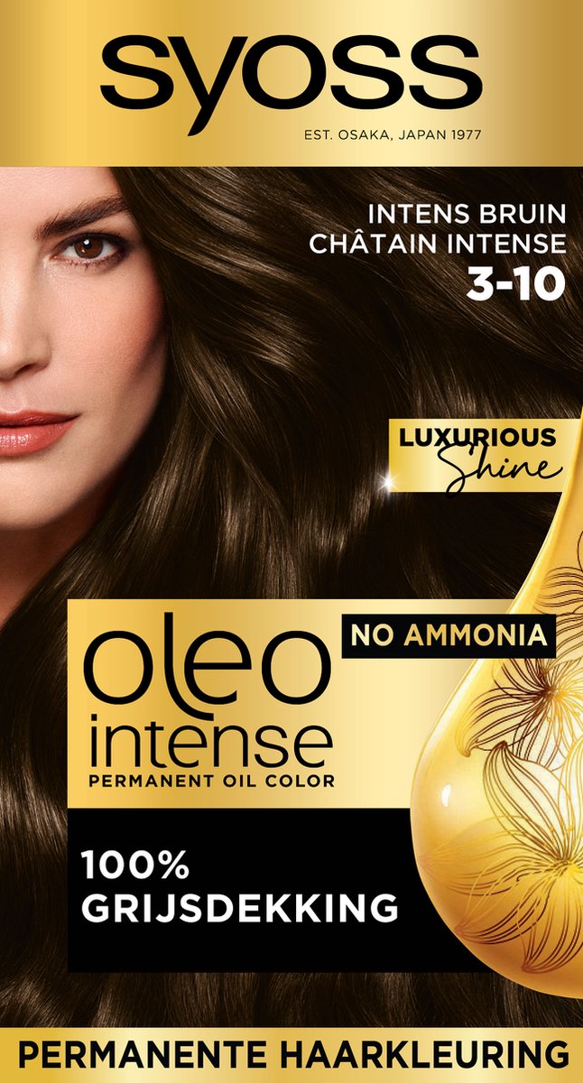 SYOSS Oleo Intense - 3-10 Intens Bruin - Permanente Haarverf - Haarkleuring -...