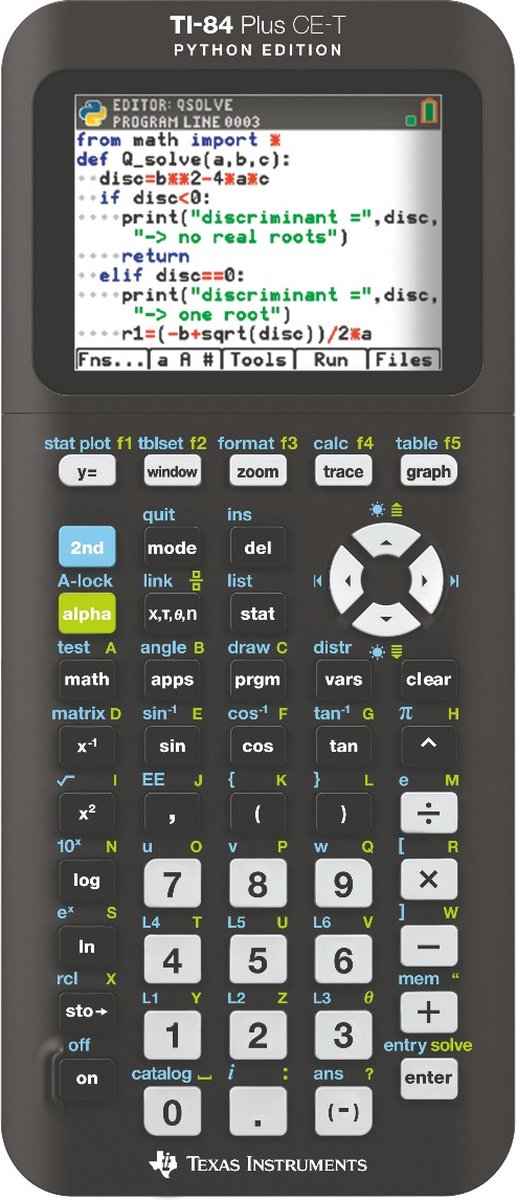 Texas Instruments TI-84 Plus CE-T Python Edition - Grafische rekenmachine