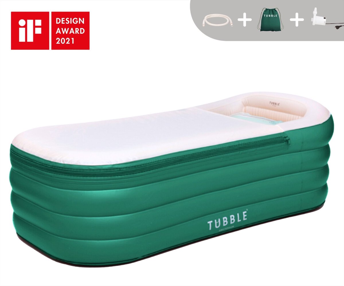 Tubble® Royale - Opblaasbaar Ligbad - Opblaasbad - Emerald Green – Opvouwbaar...