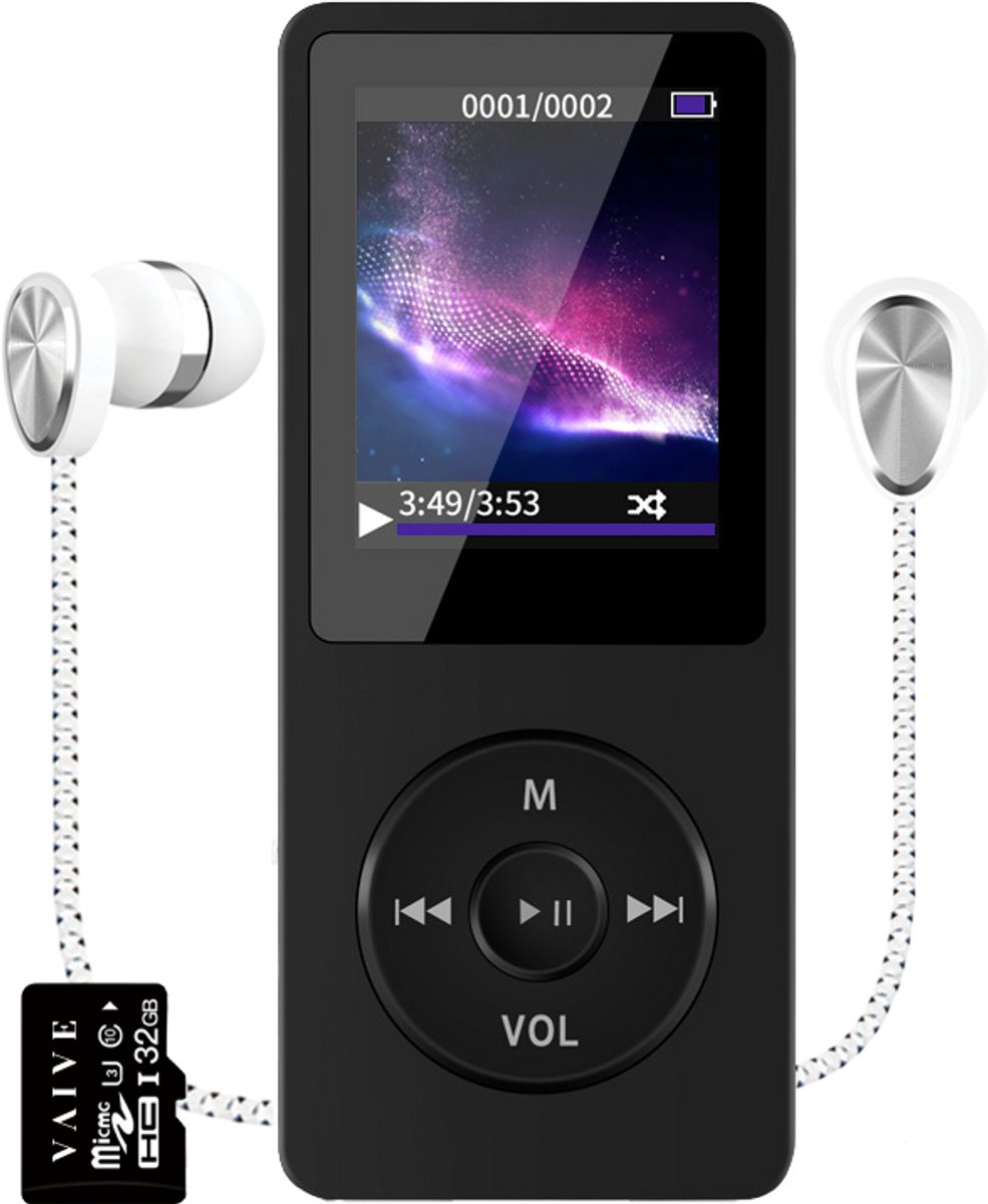 VAIVE HiFi MP3 / MP4 Speler Bluetooth - Voice recorder - Dicatafoon - FM radio VAIVE HiFi MP3 / MP4 Speler Bluetooth - Voice recorder - Dicatafoon - FM radio