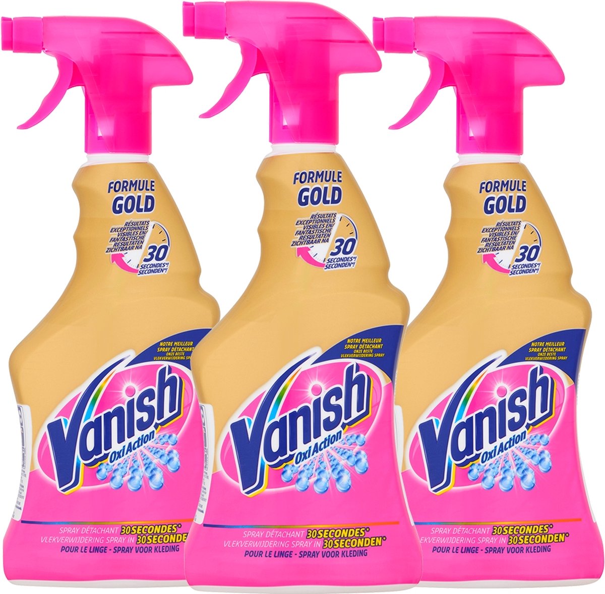 Vanish Oxi Action Gold Vlekverwijderaar Spray - 500ml x3