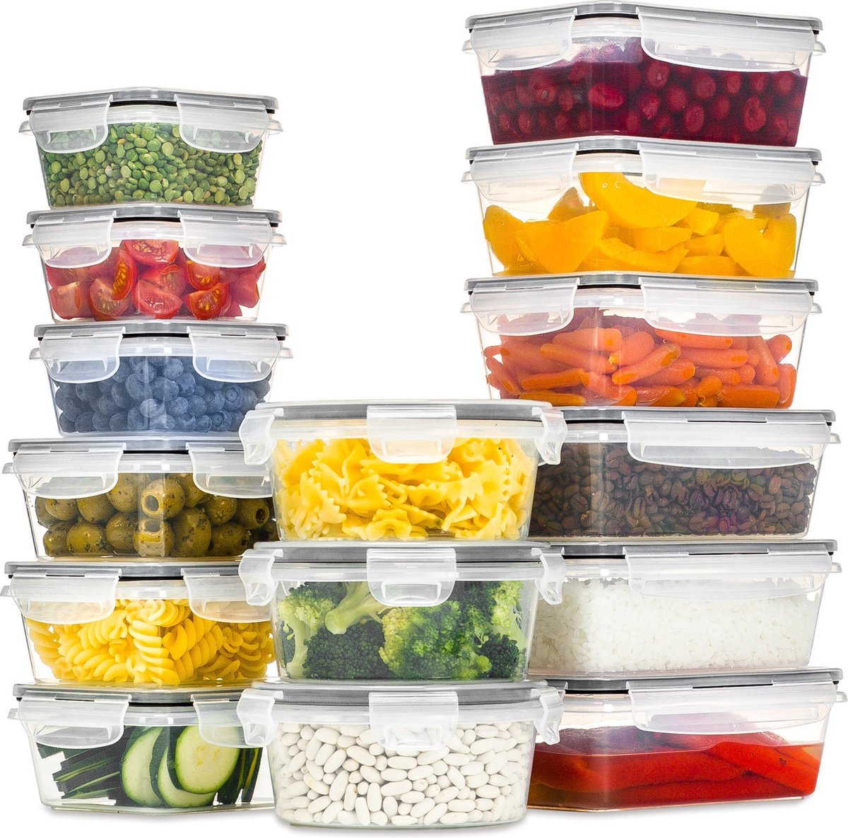 De 5 beste meal prep bakjes voor gezond eten 5 Vershoudbakjes - Meal Prep Bakjes - Lunchbox - Diepvriesbakjes - Vershouddoos - Vershoudbakjes Set - Plastic Bakjes - Voedselcontainer - Magnetron Bakjes Met Deksel - 16 Stuks - BPA vrij