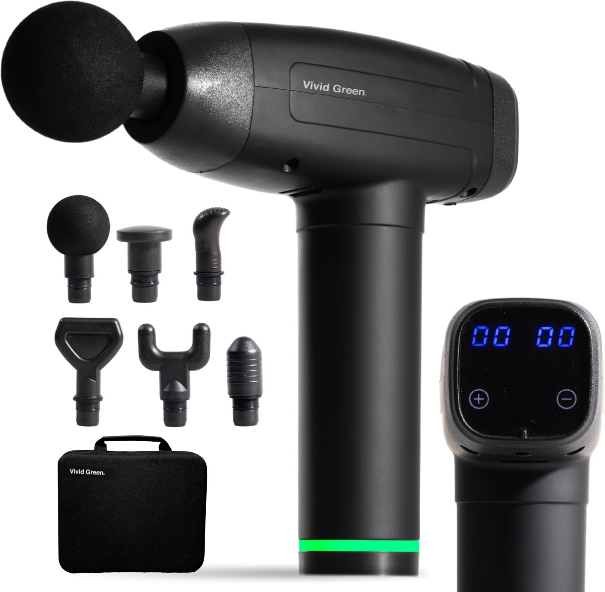 Vivid Green Massage gun - Professioneel - Apparaat - Sport en Relax Massage -...