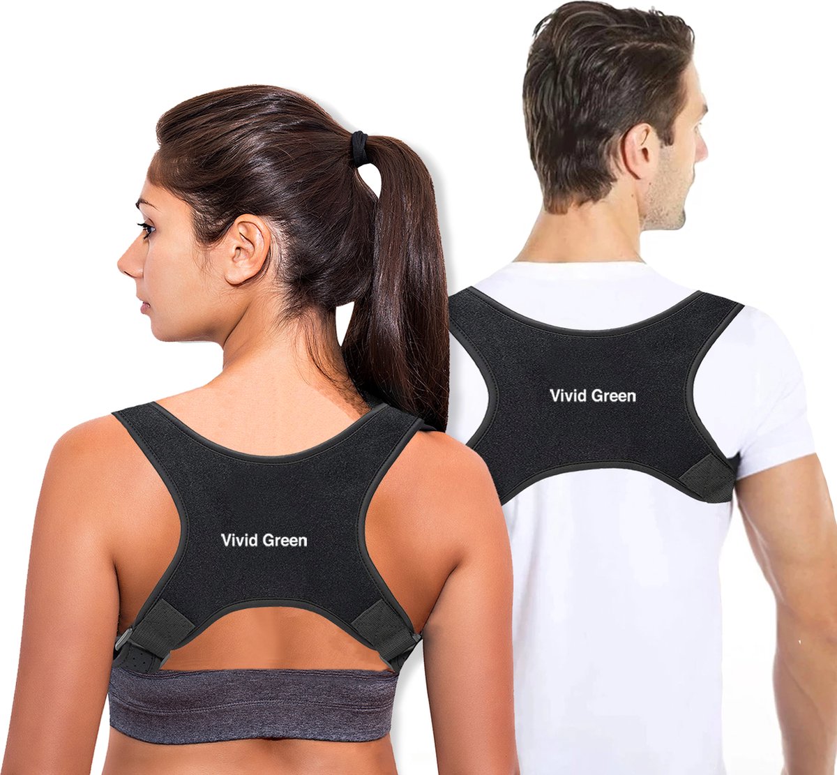 Vivid Green® Rugbrace – Houding - Rug - Postuur - Corrector - Rugsteun –...
