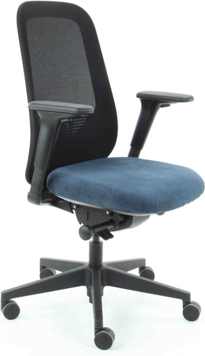 Workliving Nora Mesh Blauw Regain - Bureaustoel Ergonomisch Design NEN1335